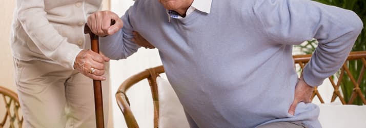 Sciatica radiating pain from lumbar nerve compression